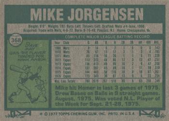 2014 Topps - 75th Anniversary Buybacks 1977 #368 Mike Jorgensen Back
