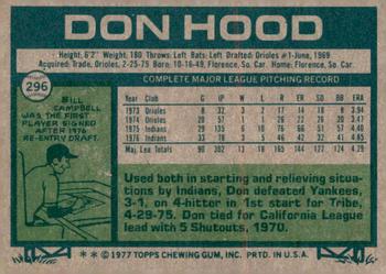 2014 Topps - 75th Anniversary Buybacks 1977 #296 Don Hood Back