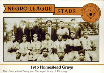 1988 Pittsburgh Negro League Stars #2 1913 Homestead Grays Front