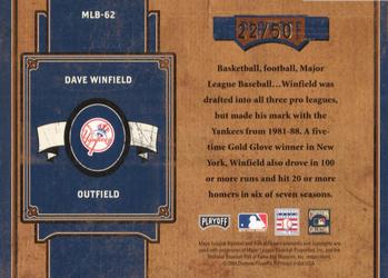 2004 Playoff Prime Cuts II - MLB Icons #MLB-62 Dave Winfield Back