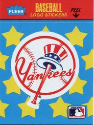 1987 Fleer Classic Miniatures - Logo Stickers (Stars) #NNO New York Yankees Front