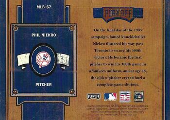 2004 Playoff Prime Cuts II - MLB Icons Century Platinum #MLB-67 Phil Niekro Back