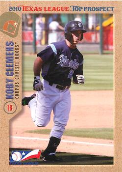 2010 Grandstand Texas League Top Prospects #NNO Koby Clemens Front