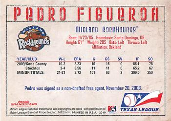 2010 Grandstand Texas League Top Prospects #NNO Pedro Figueroa Back