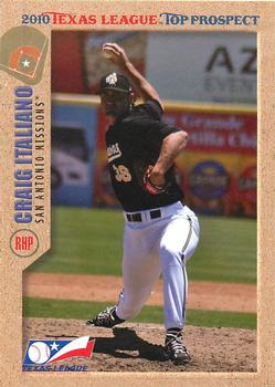 2010 Grandstand Texas League Top Prospects #NNO Craig Italiano Front