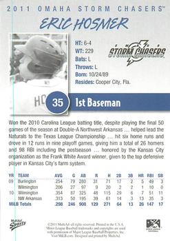 2011 MultiAd Omaha Storm Chasers - Non-Numbered Promo #NNO Eric Hosmer Back