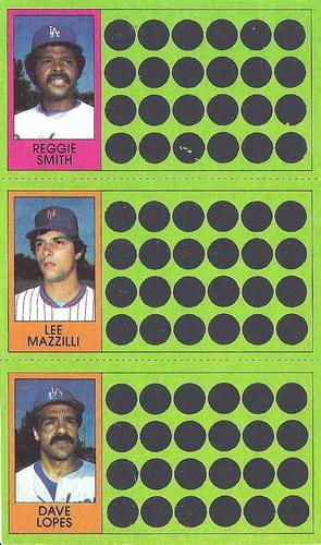 1981 Topps Scratch-Offs - Panels #57 / 75 / 92 Reggie Smith / Lee Mazzilli / Dave Lopes Front