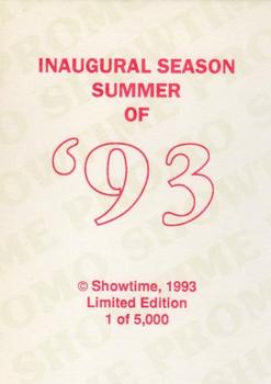 1993 Showtime Colorado Rockies Inaugural Season Summer of '93 (unlicensed) #NNO Dale Murphy Back