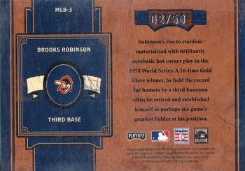 2004 Playoff Prime Cuts II - MLB Icons Signature Century Silver #MLB-3 Brooks Robinson Back