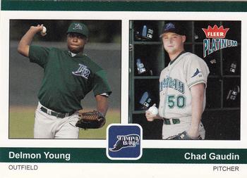 2004 Fleer Platinum #183 Delmon Young / Chad Gaudin Front