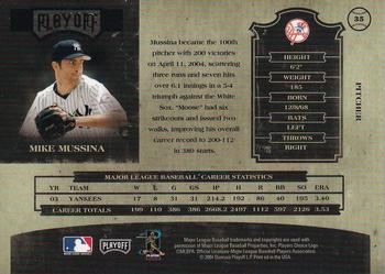 2004 Playoff Prime Cuts II - Signature Century Gold #35 Mike Mussina Back