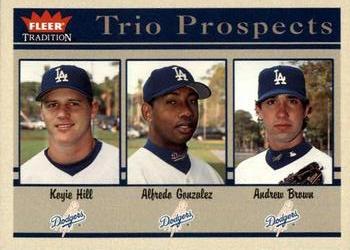 2004 Fleer Tradition #485 Koyie Hill / Alfredo Gonzalez / Andrew Brown Front