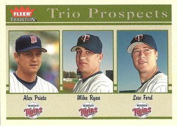 2004 Fleer Tradition #487 Alex Prieto / Mike Ryan / Lew Ford Front