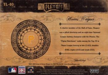 2004 Playoff Prime Cuts II - Timeline Century Platinum #TL-40 Honus Wagner Back