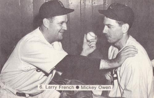 1975 TCMA Larry French Postcards #6 Larry French / Mickey Owen Front