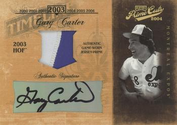 2004 Playoff Prime Cuts II - Timeline Signature Material Prime #TL-34 Gary Carter Front
