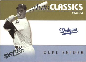 2004 SkyBox Autographics - Autoclassics #7AC Duke Snider Front