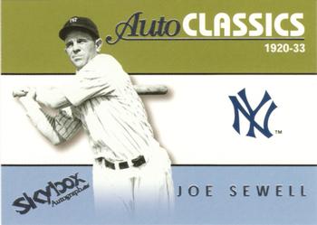 2004 SkyBox Autographics - Autoclassics #15AC Joe Sewell Front