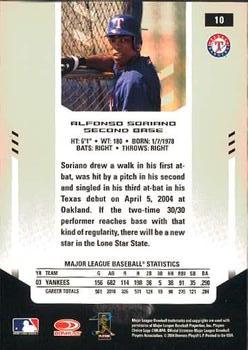 2004 Leaf Certified Materials #10 Alfonso Soriano Back