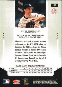 2004 Leaf Certified Materials #139 Mike Mussina Back