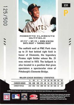 2004 Leaf Certified Materials #231 Roberto Clemente Back