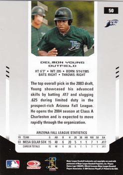 2004 Leaf Certified Materials #50 Delmon Young Back