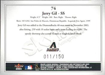 2004 SkyBox Autographics - Insignia #74 Jerry Gil Back