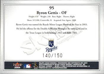 2004 SkyBox Autographics - Insignia #95 Byron Gettis Back