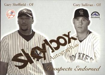 2004 SkyBox Autographics - Prospects Endorsed #6PE Gary Sheffield / Cory Sullivan Front
