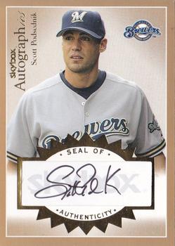 2004 SkyBox Autographics - Signatures Gold #A-SP Scott Podsednik Front