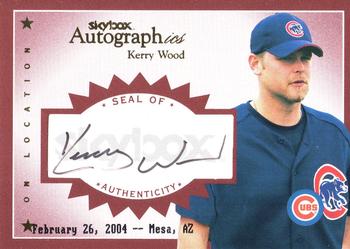 2004 SkyBox Autographics - Signatures On Location #AOL-KW Kerry Wood Front