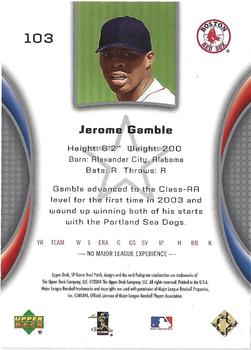 2004 SP Game Used Patch #103 Jerome Gamble Back