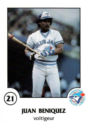 1988 Toronto Blue Jays Fire Safety French #NNO Juan Beniquez Front