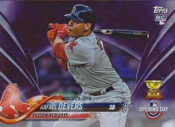 2018 Topps Opening Day - Purple #2 Rafael Devers Front