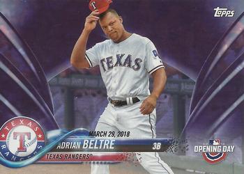 2018 Topps Opening Day - Purple #102 Adrian Beltre Front