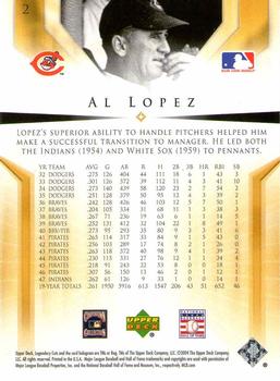 2004 SP Legendary Cuts #2 Al Lopez Back