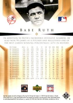 2004 SP Legendary Cuts #5 Babe Ruth Back