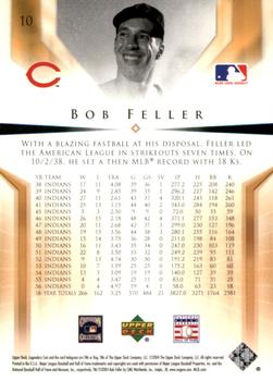 2004 SP Legendary Cuts #10 Bob Feller Back