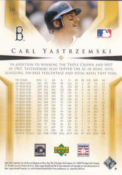 2004 SP Legendary Cuts #16 Carl Yastrzemski Back