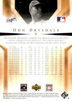 2004 SP Legendary Cuts #25 Don Drysdale Back