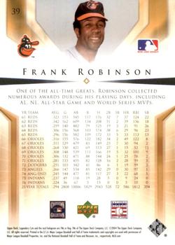 2004 SP Legendary Cuts #39 Frank Robinson Back