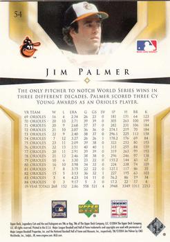 2004 SP Legendary Cuts #54 Jim Palmer Back