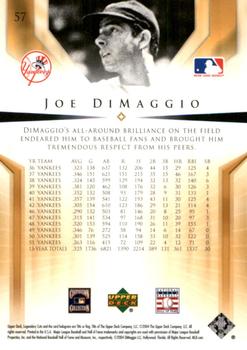 2004 SP Legendary Cuts #57 Joe DiMaggio Back