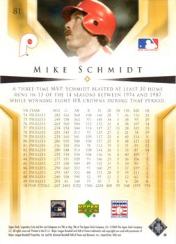 2004 SP Legendary Cuts #81 Mike Schmidt Back