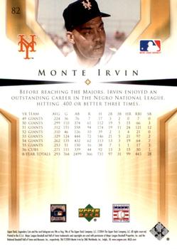 2004 SP Legendary Cuts #82 Monte Irvin Back