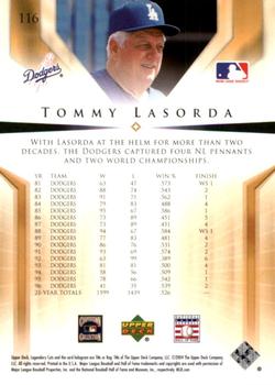 2004 SP Legendary Cuts #116 Tommy Lasorda Back