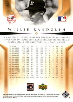 2004 SP Legendary Cuts #124 Willie Randolph Back