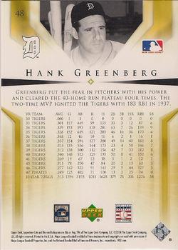 2004 SP Legendary Cuts #48 Hank Greenberg Back