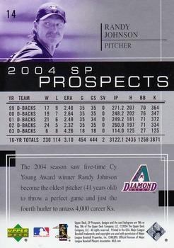 2004 SP Prospects #14 Randy Johnson Back