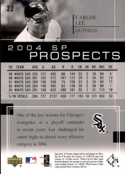 2004 SP Prospects #22 Carlos Lee Back